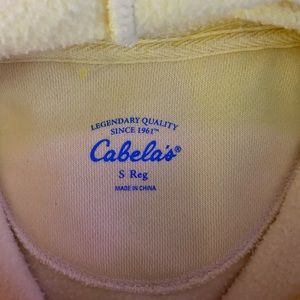 cabela’s yellow sweatshirt